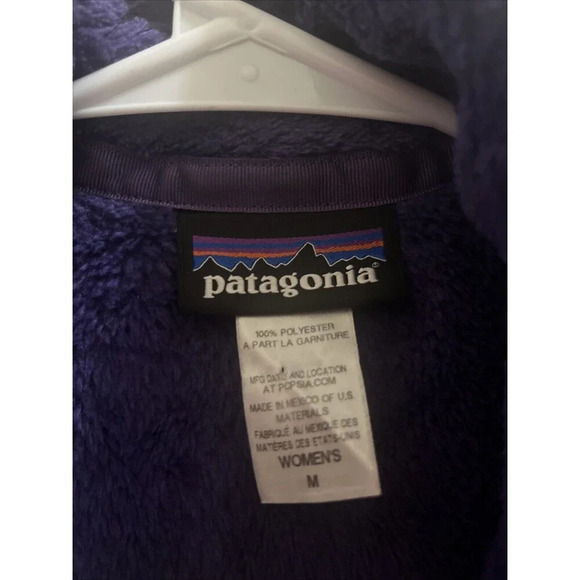 Patagonia Ladies Retool Vest T Snap Purple Polartec Pockets Full Zip Size Medium - Picture 3 of 4